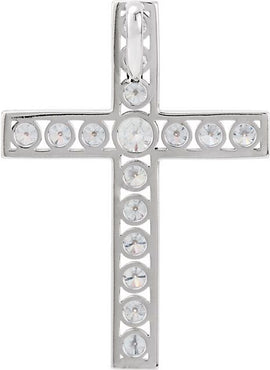 14K Rose Gold 1/3 CTW Natural Diamond Cross Pendant