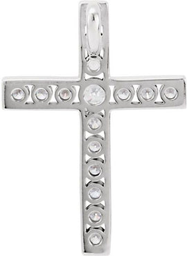 14K Rose Gold 1/3 CTW Natural Diamond Cross Pendant