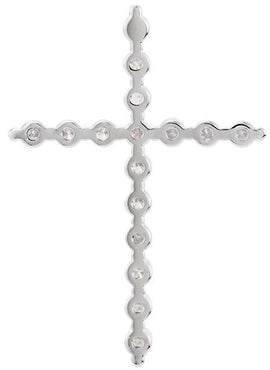 14K Rose Gold 1/5 CTW Natural Diamond Cross Pendant