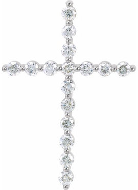 14K Rose Gold 1/5 CTW Natural Diamond Cross Pendant