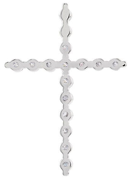 14K Rose Gold 1/5 CTW Natural Diamond Cross Pendant