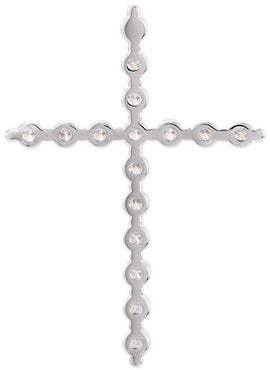 14K Rose Gold 1/5 CTW Natural Diamond Cross Pendant