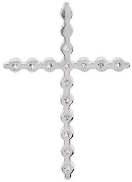 14K Rose Gold 1/5 CTW Natural Diamond Cross Pendant
