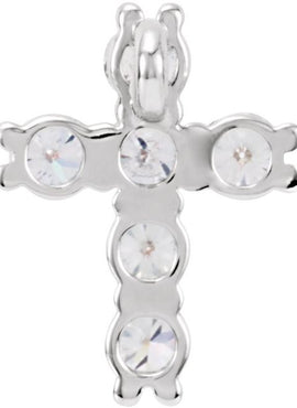 14K Rose Gold 1 3/8 CTW Natural Diamond Cross Pendant