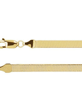 14K Yellow Gold 3.8 mm Flexible Herringbone 7