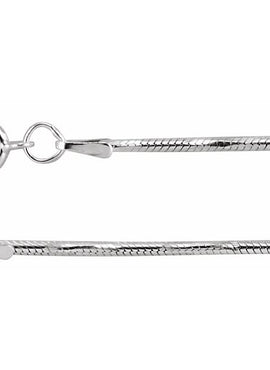 Sterling Silver 1.5 mm Diamond-Cut Snake 20