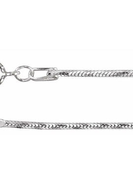 Sterling Silver 1.5 mm Diamond-Cut Snake 18