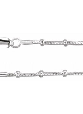 Sterling Silver 1 mm Beaded Snake 20