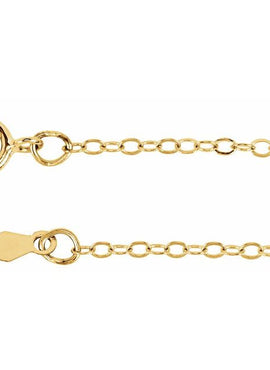14K Yellow Gold 1.3 mm Flat Cable 24