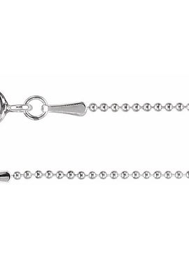 Sterling Silver 1 mm Hollow Bead 24