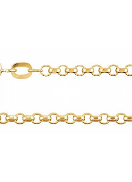 14K Yellow Gold 2.5 mm Hollow Diamond-Cut Rolo 16