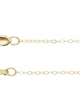 14K Yellow Gold 1 mm Flat Cable 16