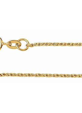 14K Yellow Gold 1 mm Twisted Wheat 24