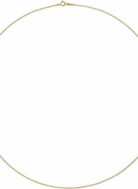 18K Yellow Gold 1.5 mm Cable Chain by the Inch