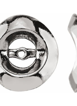 14K White Gold 3.7mm ID Earring Jackets