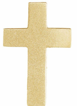 14K White Gold Scroll Cross Pendant