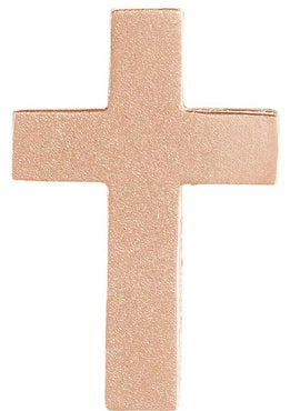 14K White Gold Scroll Cross Pendant