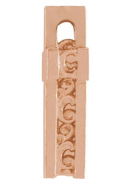 14K White Gold Scroll Cross Pendant