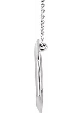 14K White Gold 21.68x14.55 mm Geometric Pendant