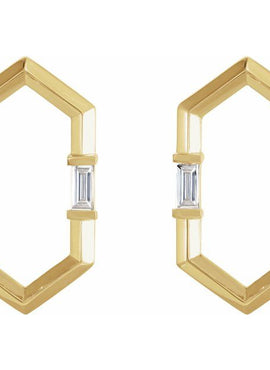 14K White Gold 1/3 CTW Natural Diamond Geometric Earrings