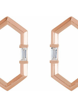 14K White Gold 1/3 CTW Natural Diamond Geometric Earrings