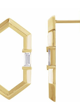 14K White Gold 1/3 CTW Natural Diamond Geometric Earrings