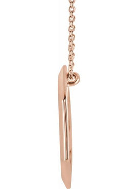 14K White Gold 21.68x14.55 mm Geometric Pendant