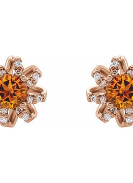 14K White Gold 1 CTW Natural Diamond Halo-Style Earrings