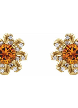 14K White Gold 1 CTW Natural Diamond Halo-Style Earrings