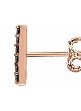 14K Yellow Gold 1/10 CTW Natural Diamond Bar Earrings