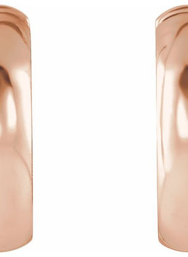 14K Rose Gold Hinged 14.25 mm Hoop Earrings