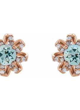 14K White Gold 1 CTW Natural Diamond Halo-Style Earrings