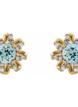 14K White Gold 1 CTW Natural Diamond Halo-Style Earrings