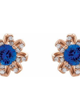 14K White Gold 1 CTW Natural Diamond Halo-Style Earrings