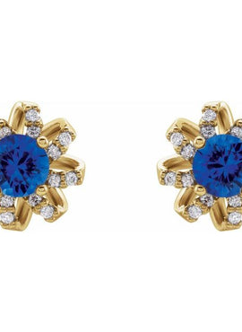 14K White Gold 1 CTW Natural Diamond Halo-Style Earrings