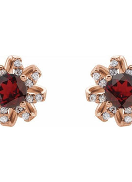 14K White Gold 1 CTW Natural Diamond Halo-Style Earrings