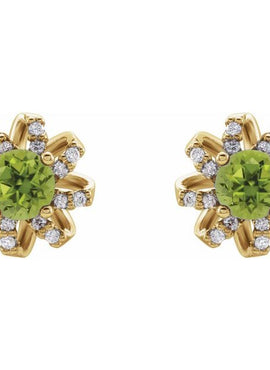 14K White Gold 1 CTW Natural Diamond Halo-Style Earrings