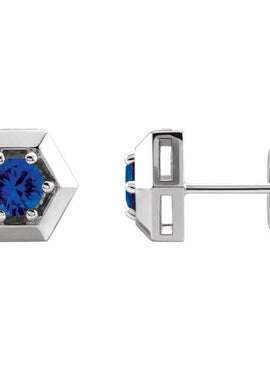 14K White Gold 1/2 CTW Natural Diamond Geometric Earrings
