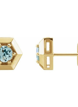 14K White Gold 1/2 CTW Natural Diamond Geometric Earrings