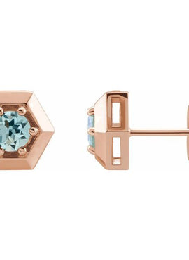 14K White Gold 1/2 CTW Natural Diamond Geometric Earrings