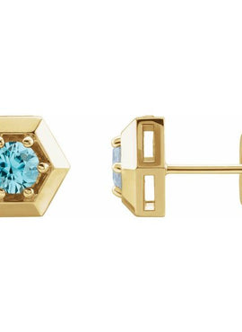 14K White Gold 1/2 CTW Natural Diamond Geometric Earrings