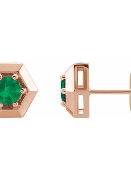 14K White Gold 1/2 CTW Natural Diamond Geometric Earrings