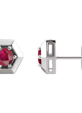 14K White Gold 1/2 CTW Natural Diamond Geometric Earrings