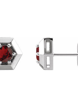 14K White Gold 1/2 CTW Natural Diamond Geometric Earrings
