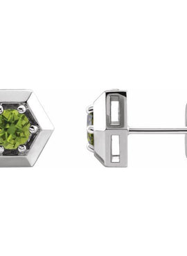14K White Gold 1/2 CTW Natural Diamond Geometric Earrings