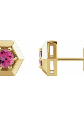 14K White Gold 1/2 CTW Natural Diamond Geometric Earrings