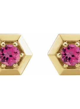 14K White Gold 1/2 CTW Natural Diamond Geometric Earrings