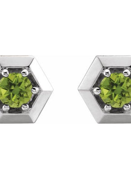 14K White Gold 1/2 CTW Natural Diamond Geometric Earrings