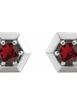 14K White Gold 1/2 CTW Natural Diamond Geometric Earrings