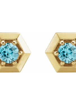 14K White Gold 1/2 CTW Natural Diamond Geometric Earrings